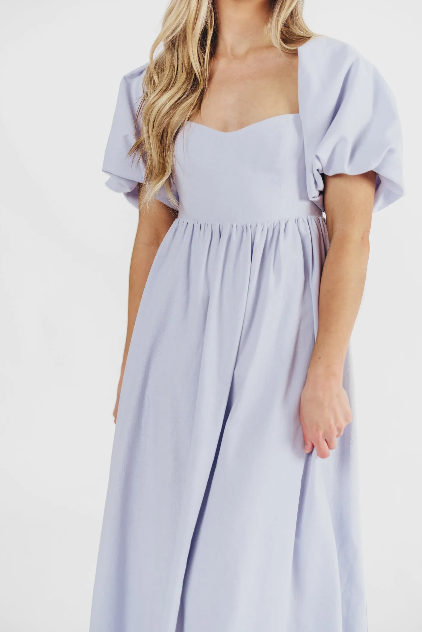 Hamilton Midi Dress in Light Blue - Bump Friendly & Inclusive Sizing (S-2XL)