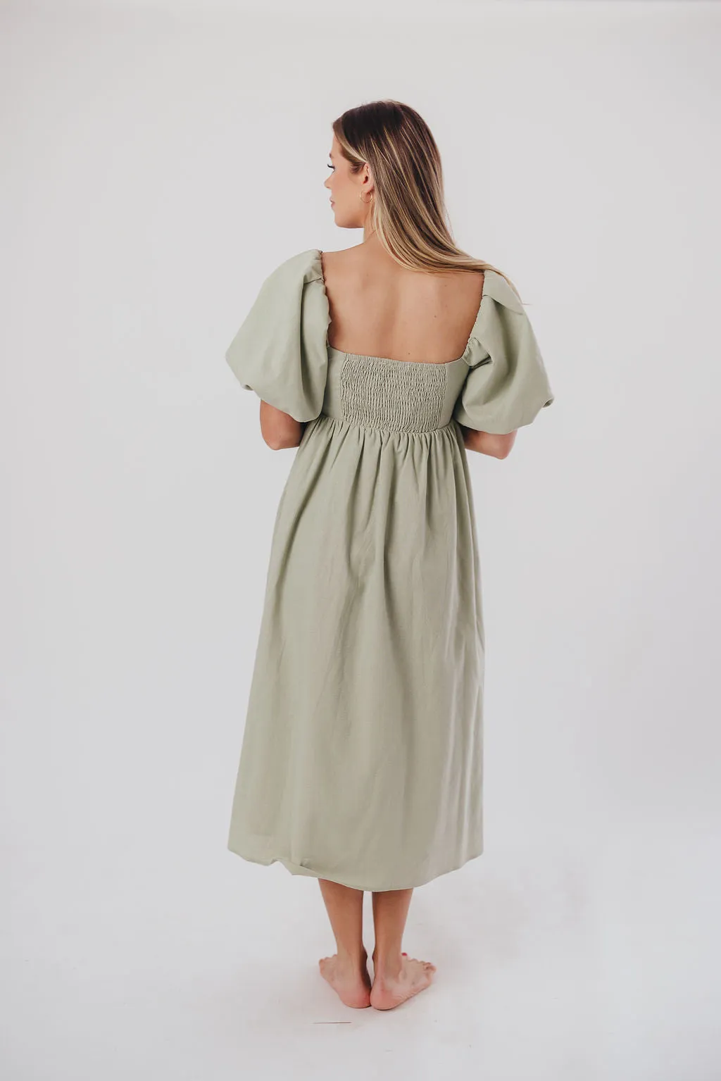 Hamilton Midi Dress in Olive - Bump Friendly (S-2XL)