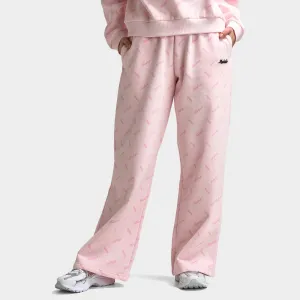 Hoodrich Women's Flock Oversized Wide Leg Joggers Pink A Boo / Silver