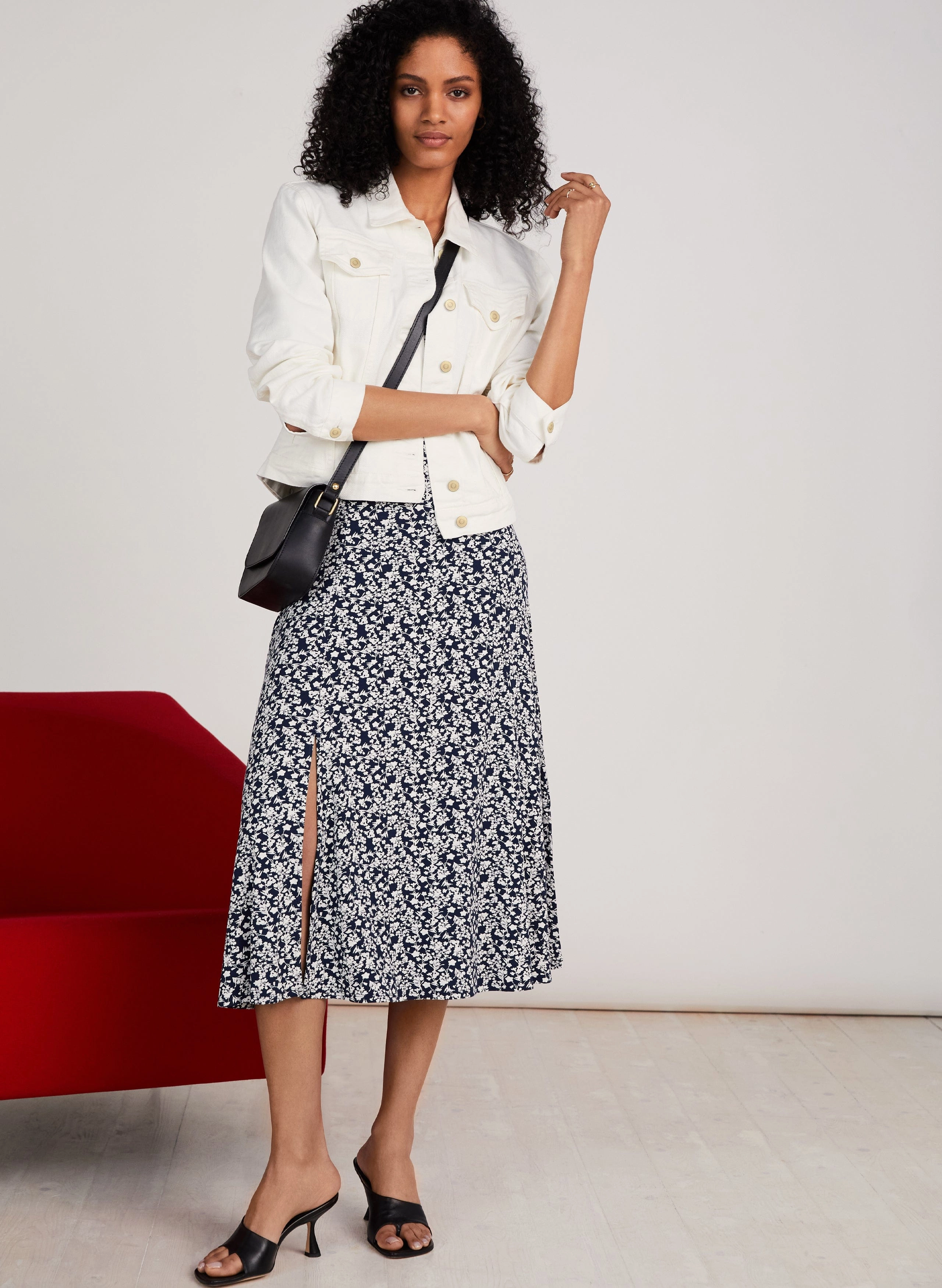 Jaylene Dress with LENZING™ ECOVERO™ | Indigo Foliage