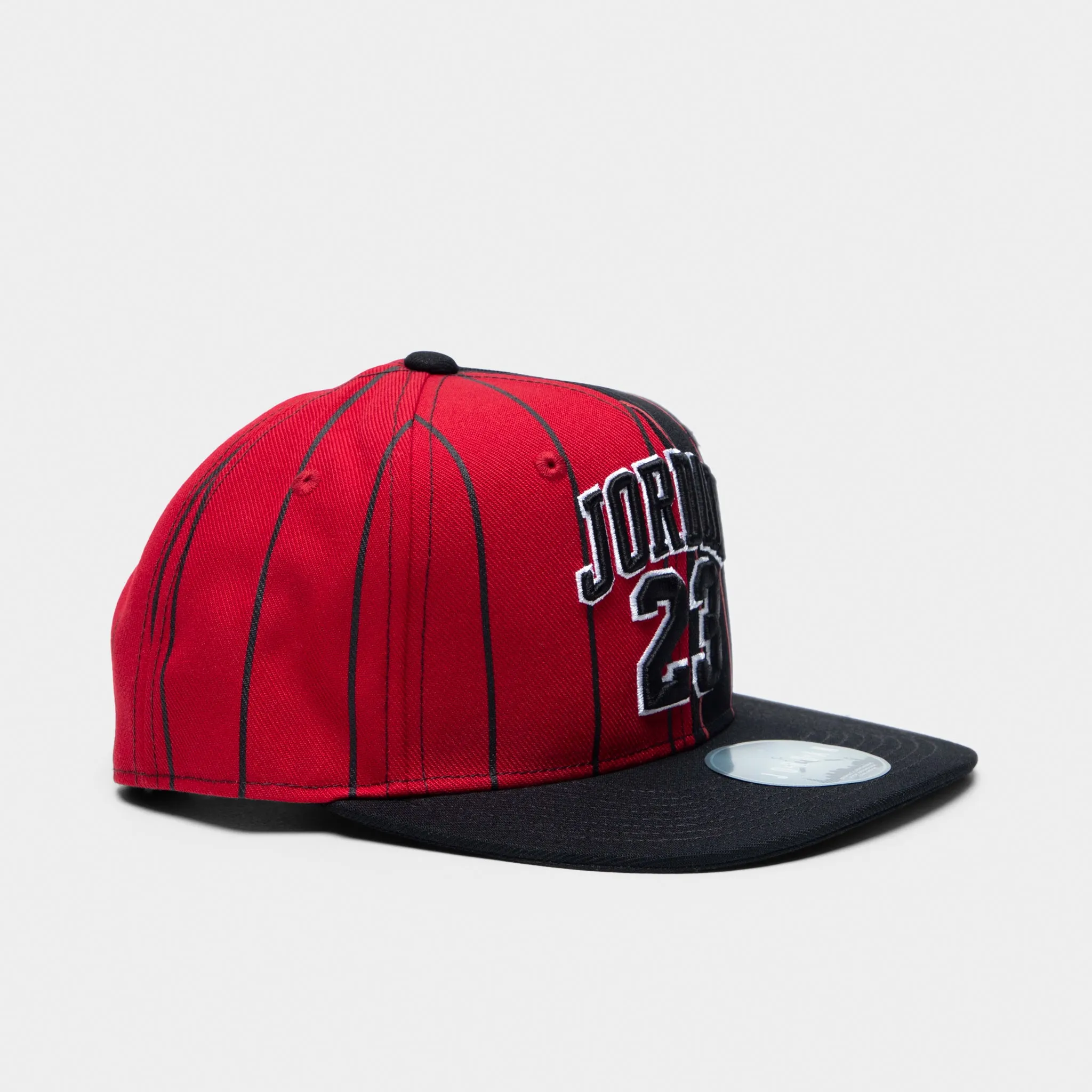 Jordan Big Kids Jersey Flatbrim Cap Black / Gym Red