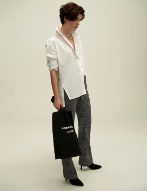 Knit Jacquard Fly Front Flare Leg Pant- Sale