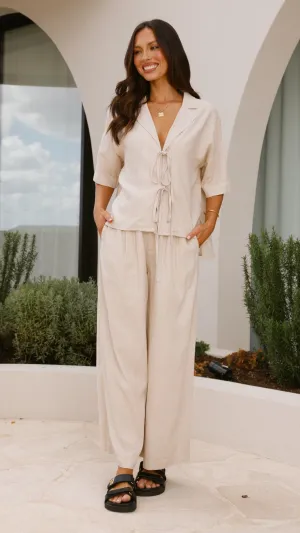 Lexi Linen Pants - Natural