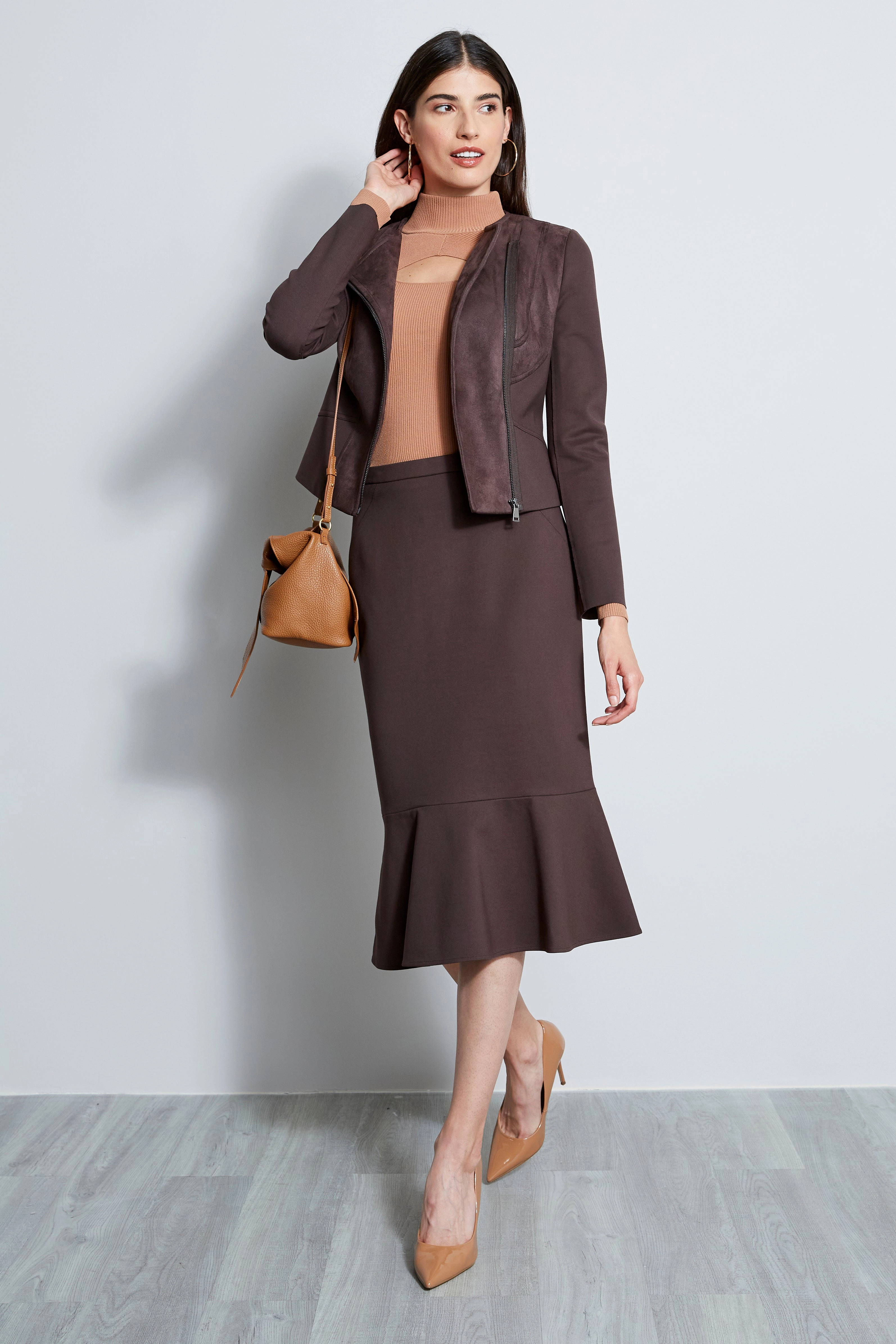 Long Sleeve Mock Neck Keyhole Sweater