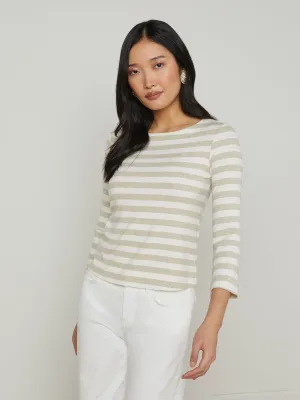Lucille Striped Boatneck Top