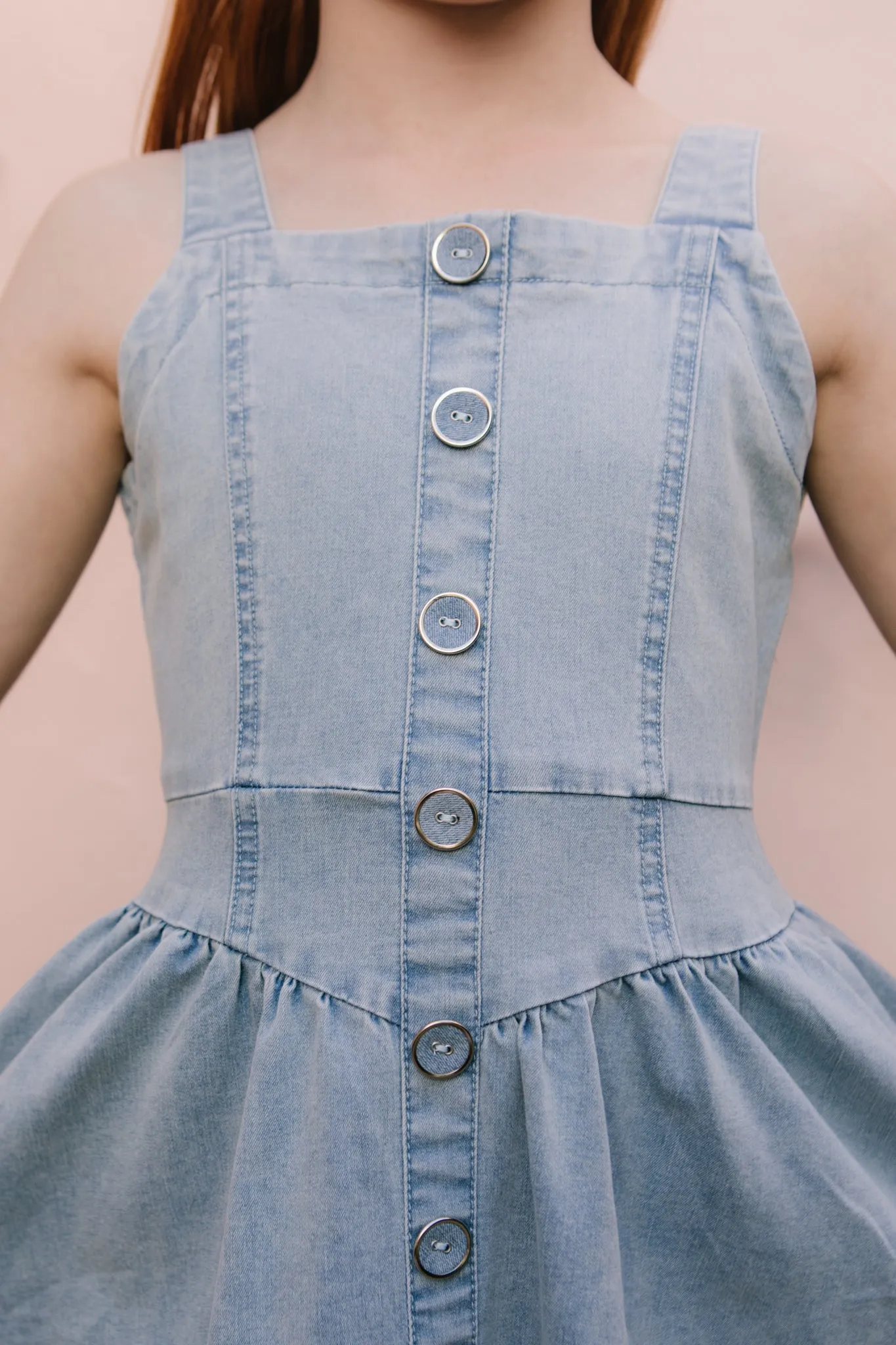 Mini Kristin Dress in Light Denim