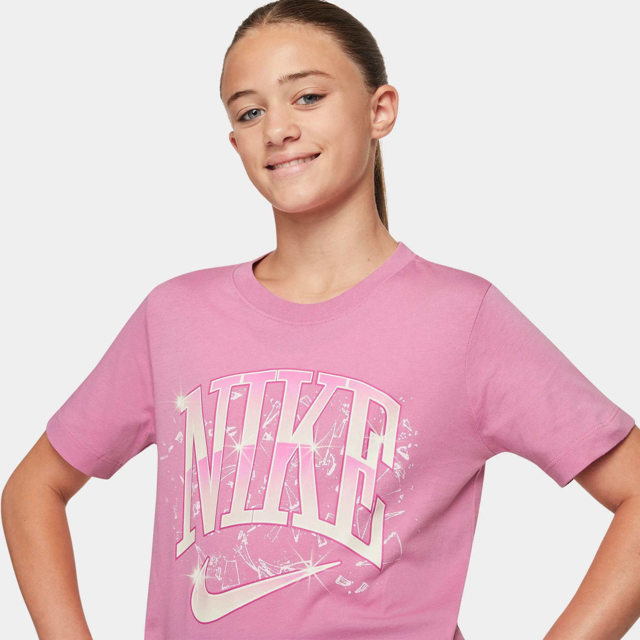 Nike Sportswear Juniors' Shattered Tee / Magic Flamingo