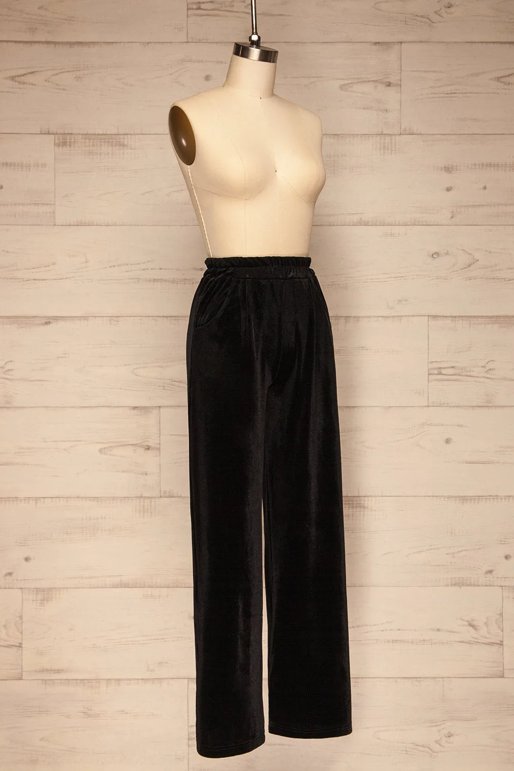 Ostroleka | Black Velvet Pants