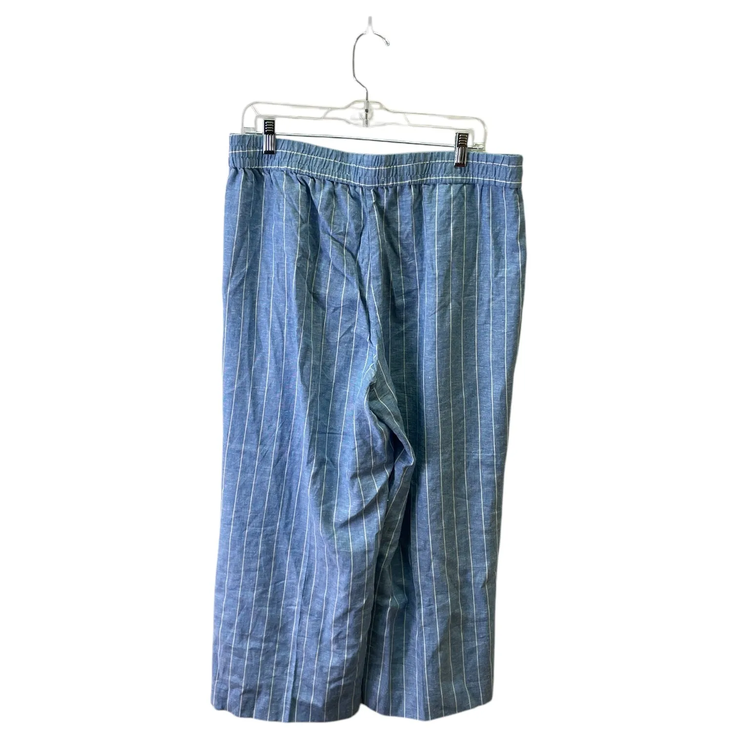 Pants Cropped By land and sea In Blue & White, Size:12