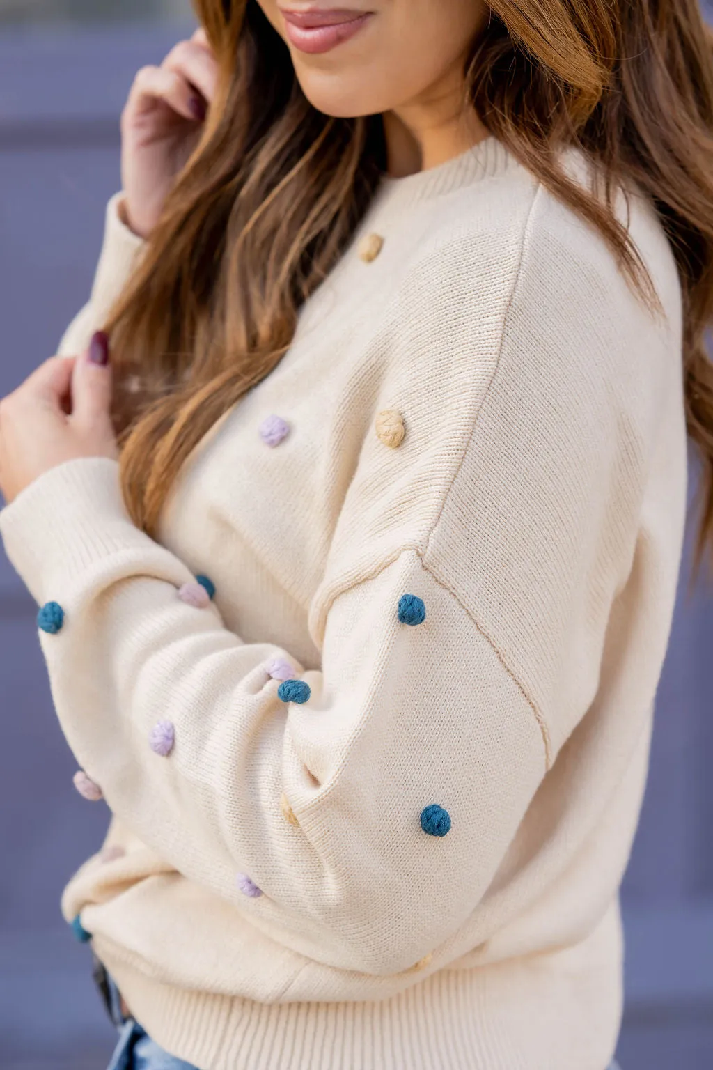 Pastel Poms Sweater