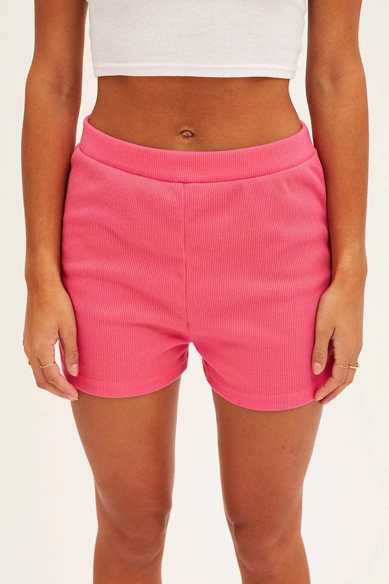 Pink Crop Top Loungewear Set