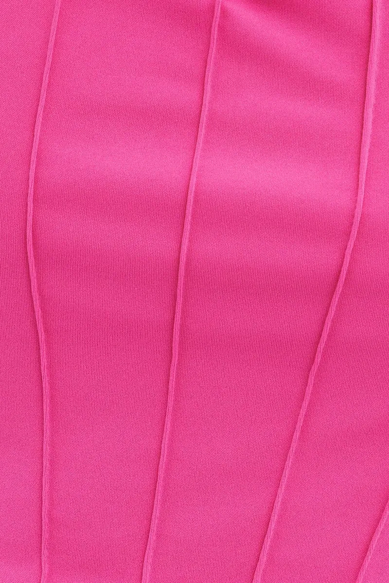 Pink Halter Pinch Crop Top
