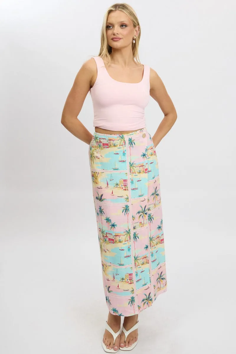 Pink Supersoft Top U Neck Sleeveless