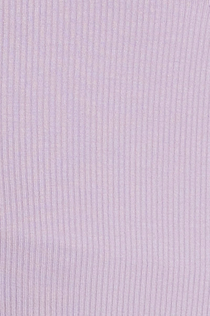 Purple One Shoulder Cut Out Crop Top