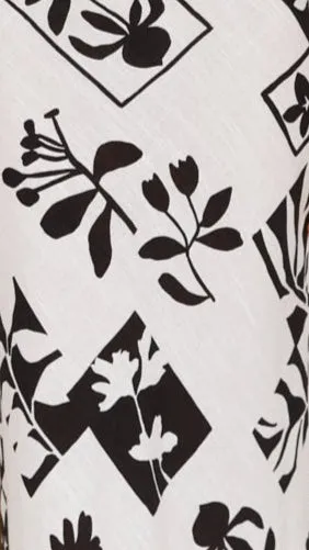 Samaya Pants - White/Black Print