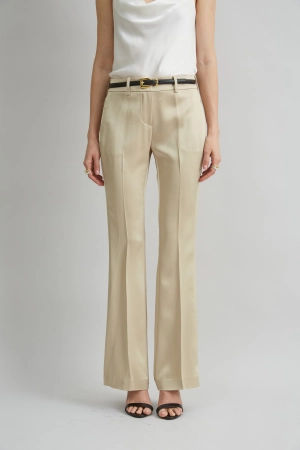 Satin Fit & Flare Pant