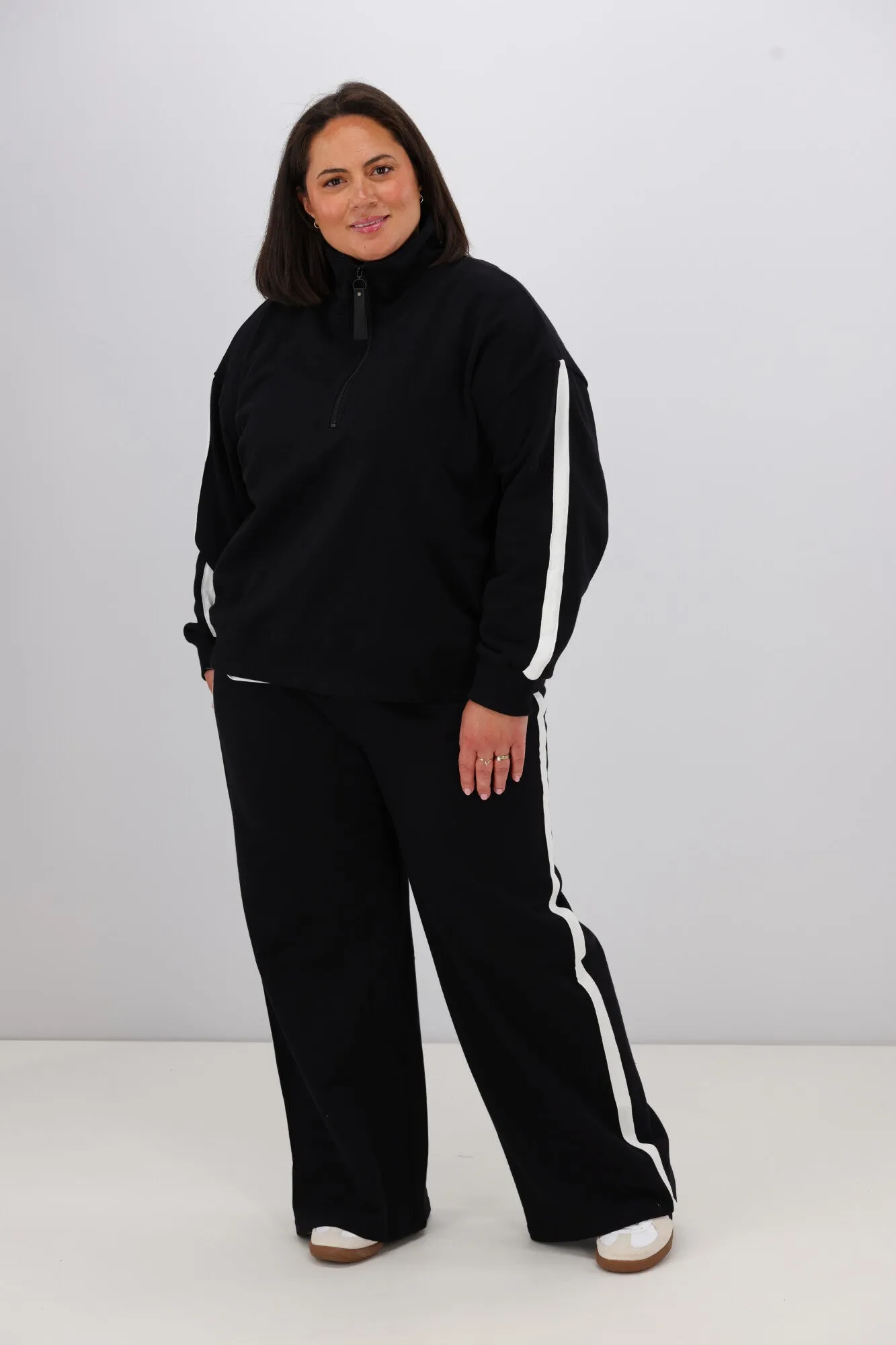 Shine On Essentials Panel Track Pant Black