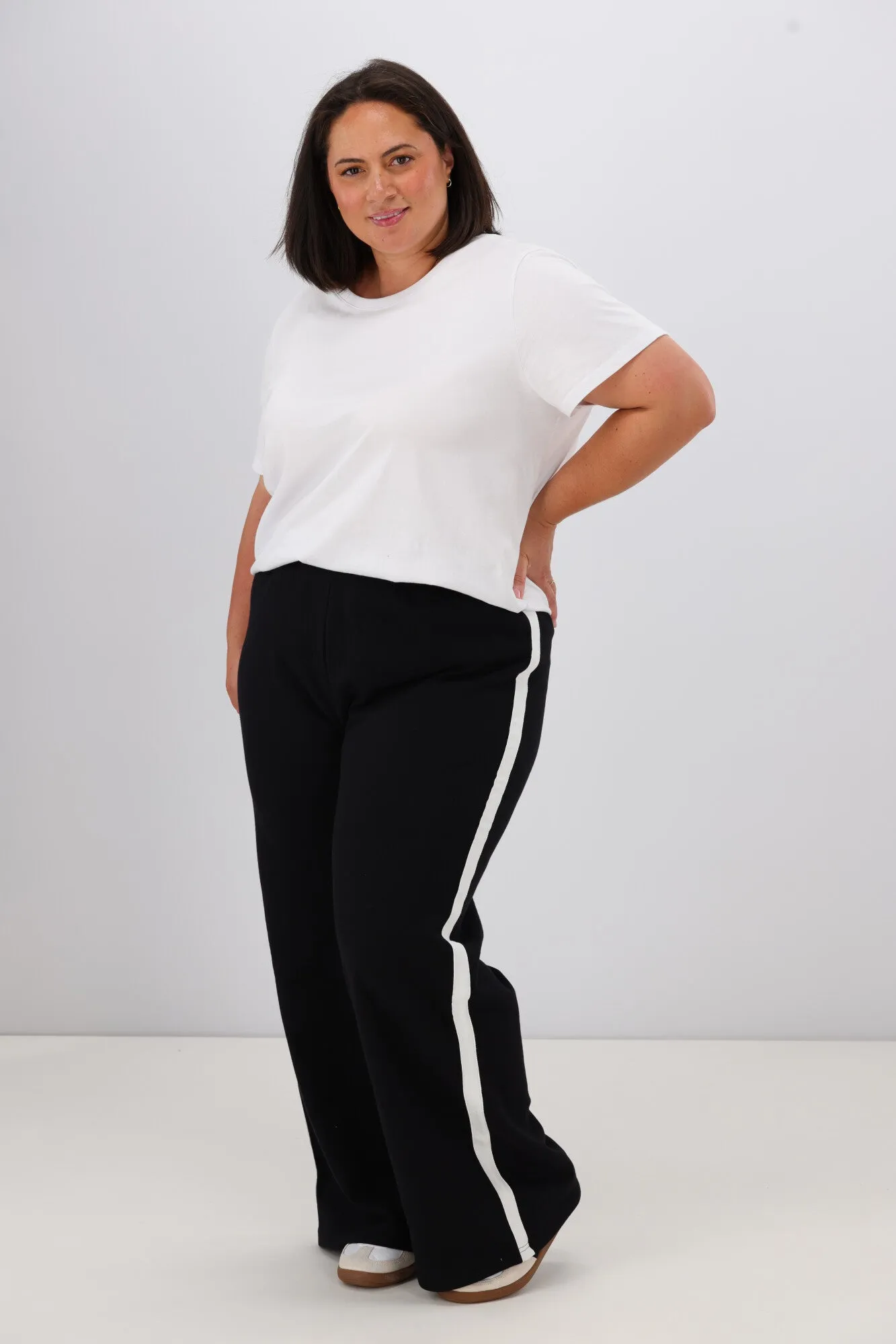 Shine On Essentials Panel Track Pant Black