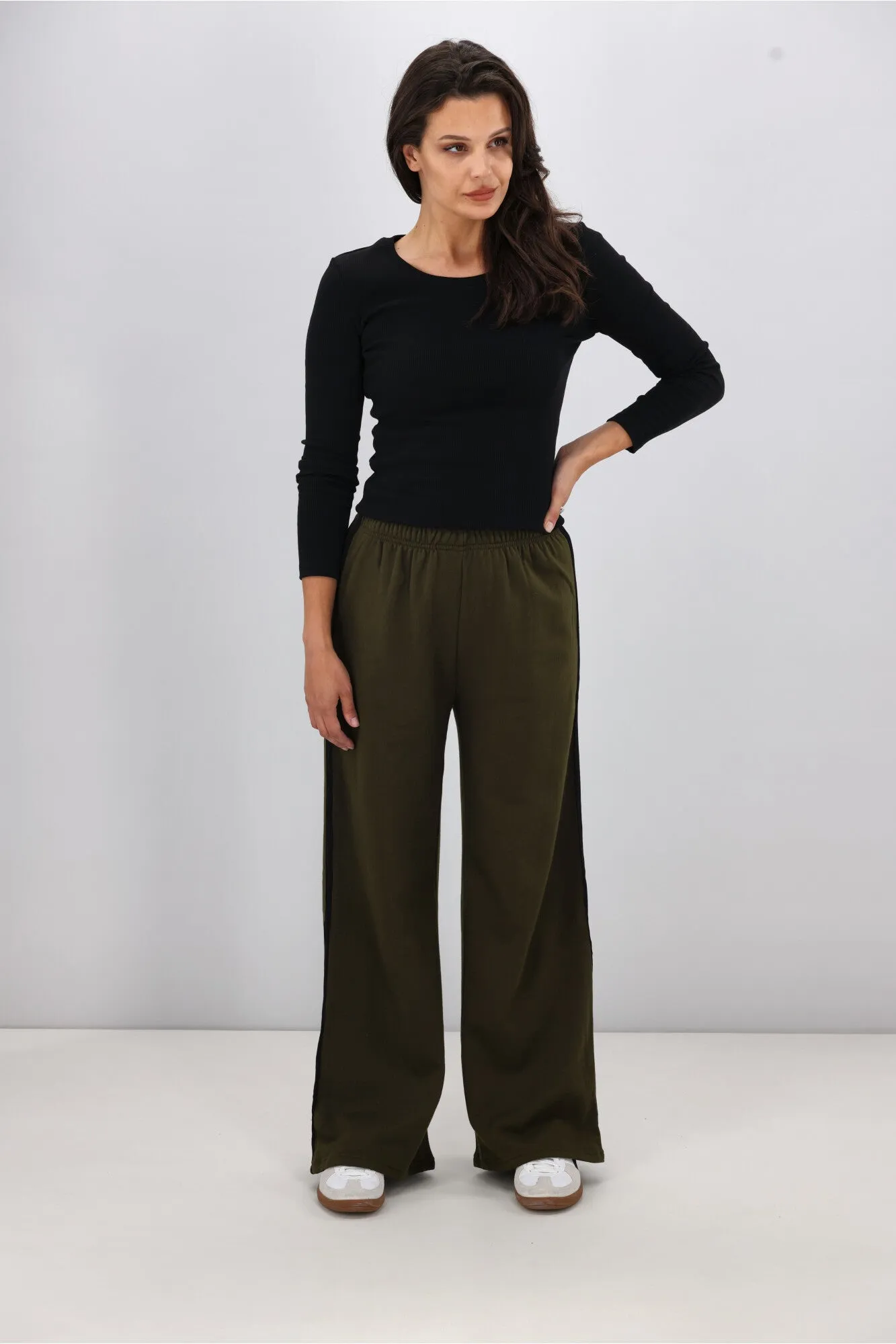 Shine On Essentials Panel Track Pant Olive