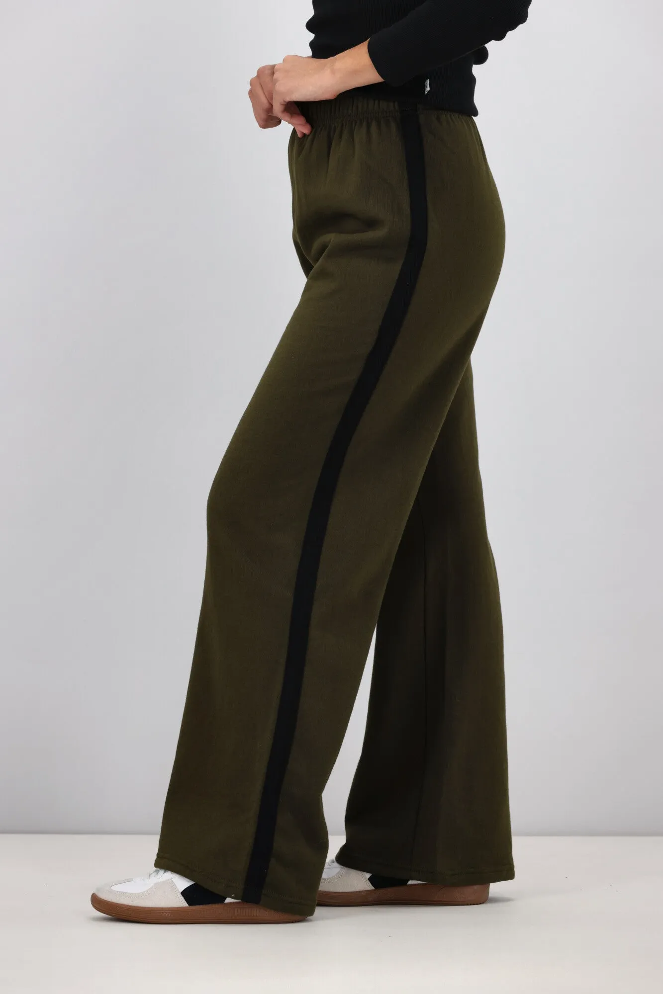 Shine On Essentials Panel Track Pant Olive