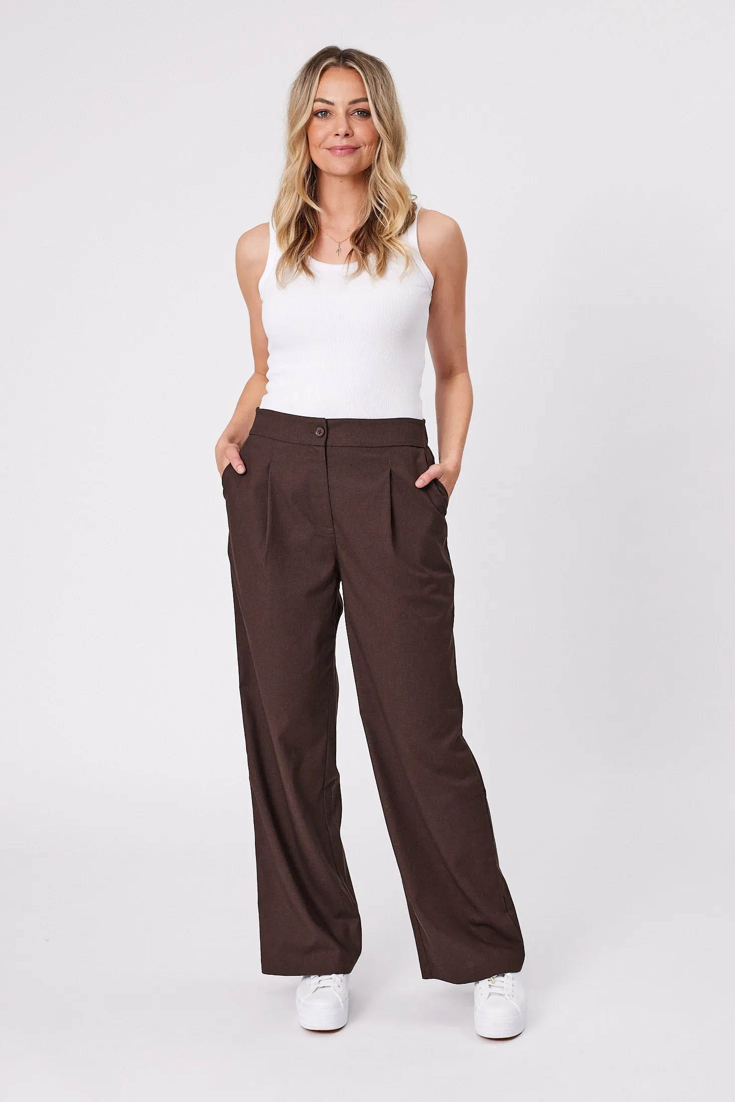 Shine On Label Zephyr Pants Chocolate