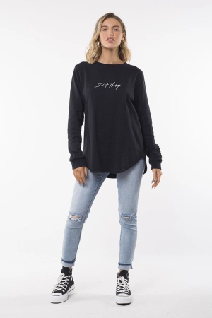 Silent Theory Obstructed Crew Washed Black