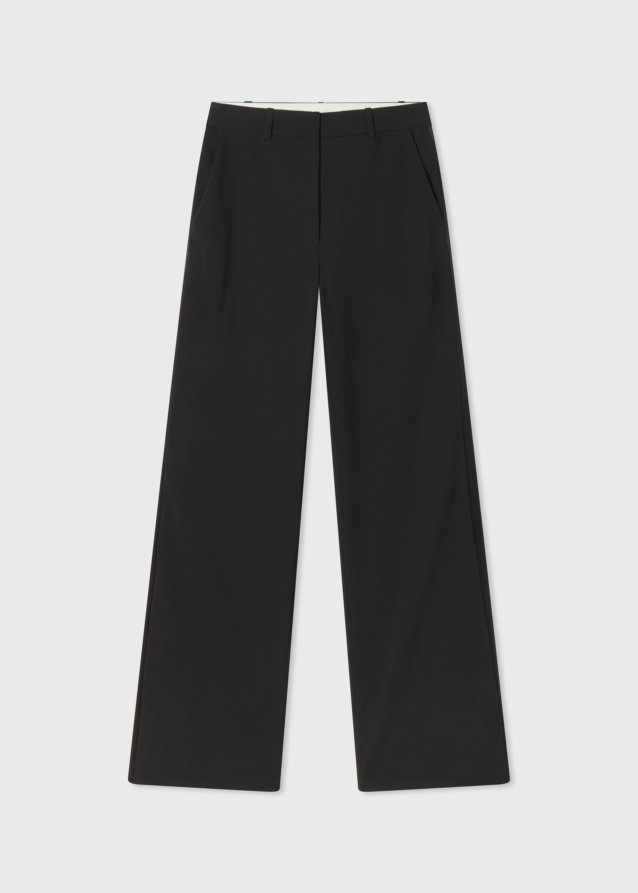 Tuxedo Pant in Wool and SIlk - Black