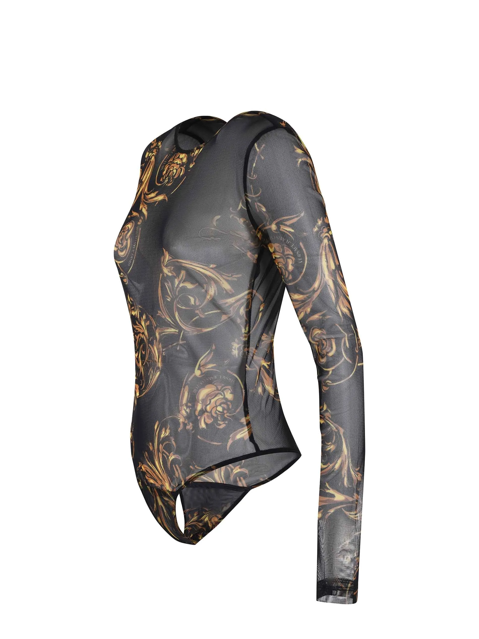 Versace Jeans Couture Baroque Printed Long-Sleeved Bodysuit