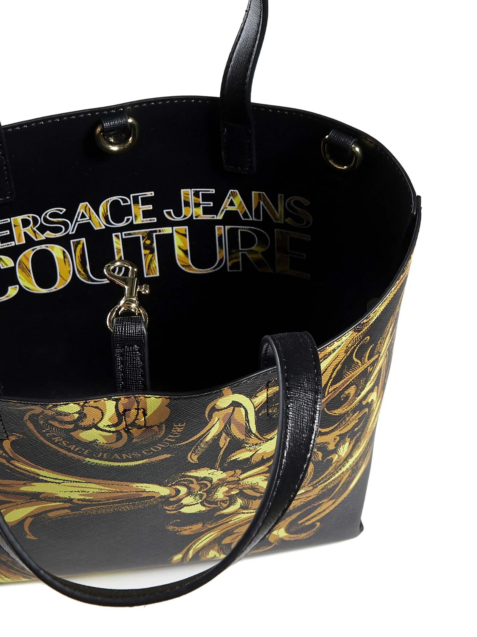 Versace Jeans Couture Baroque Printed Top Handle Bag