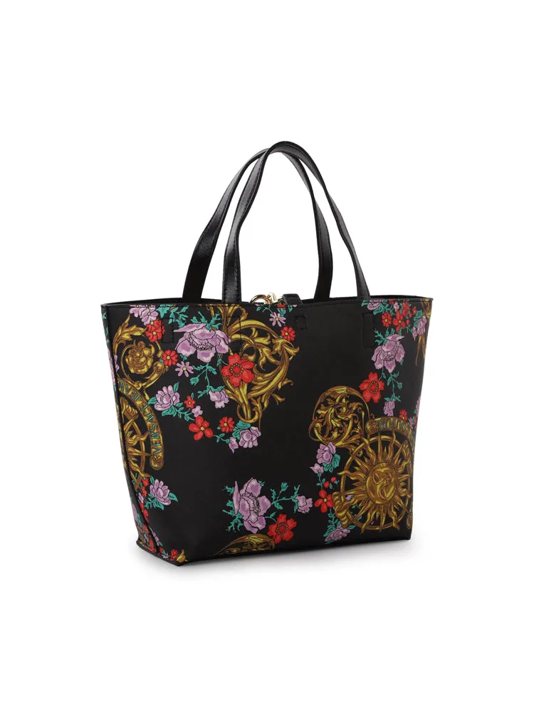 Versace Jeans Couture Floral Printed Tote Bag