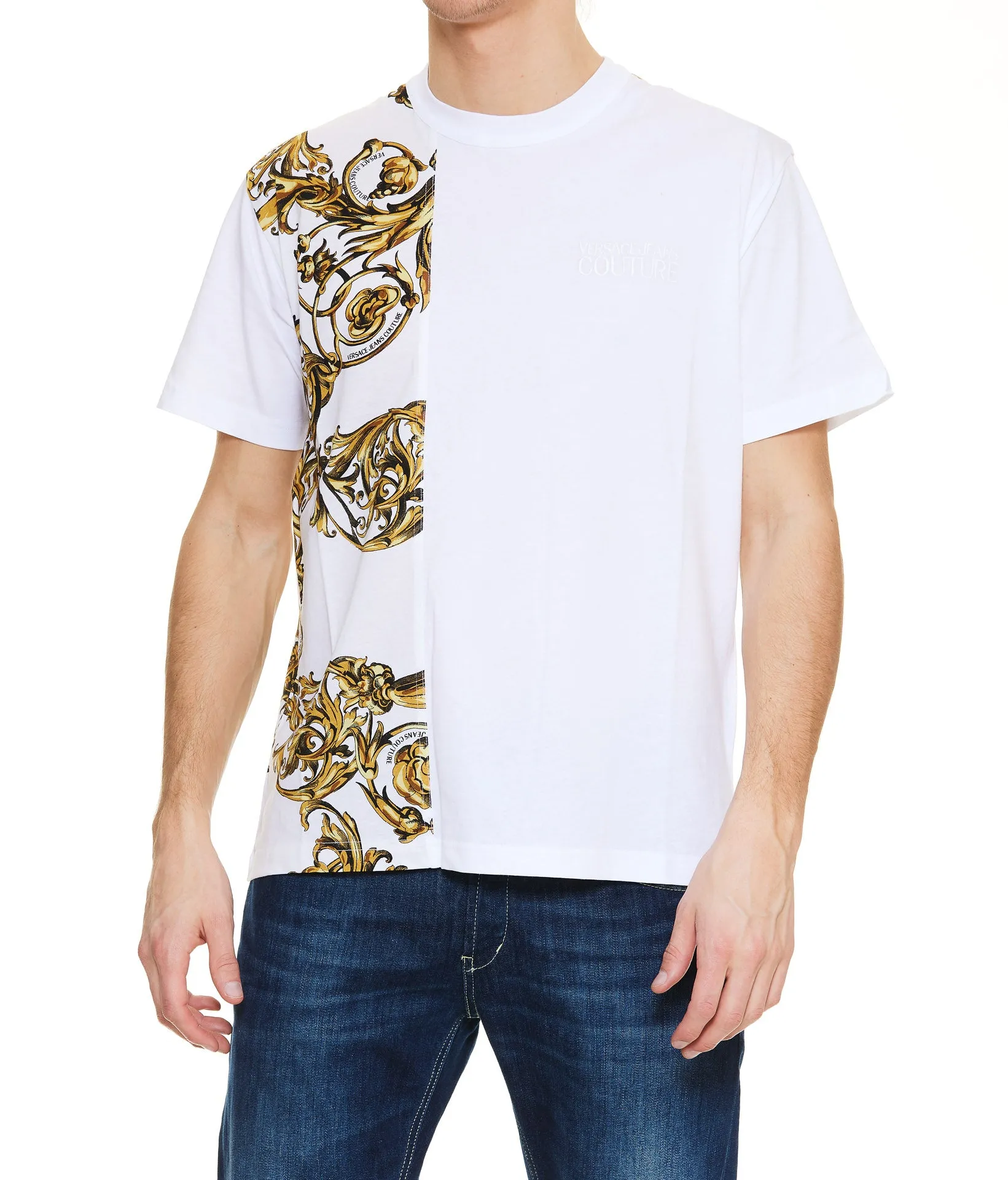 Versace Jeans Couture Graphic Printed Crewneck T-Shirt