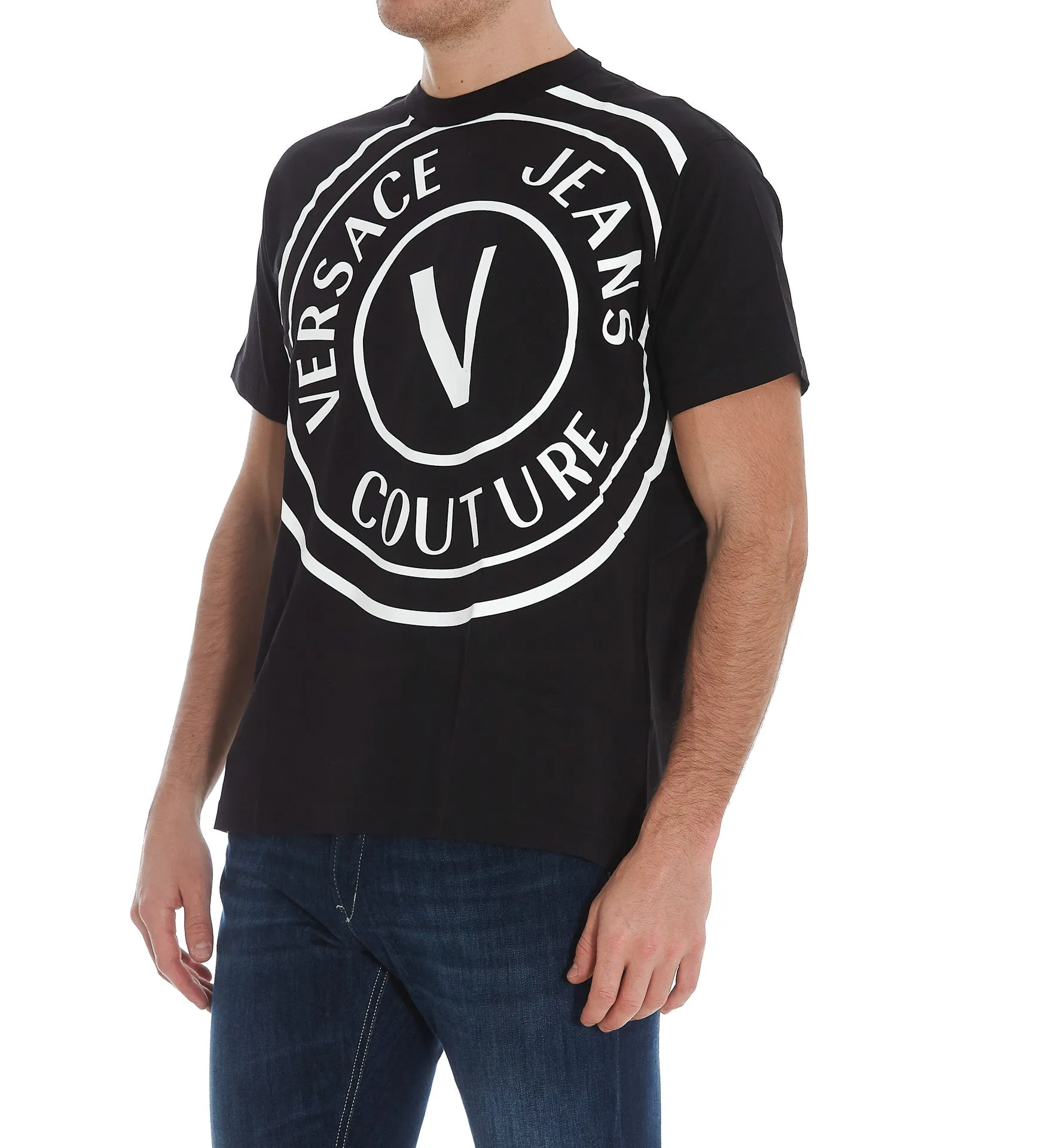Versace Jeans Couture Logo Printed Crewneck T-Shirt
