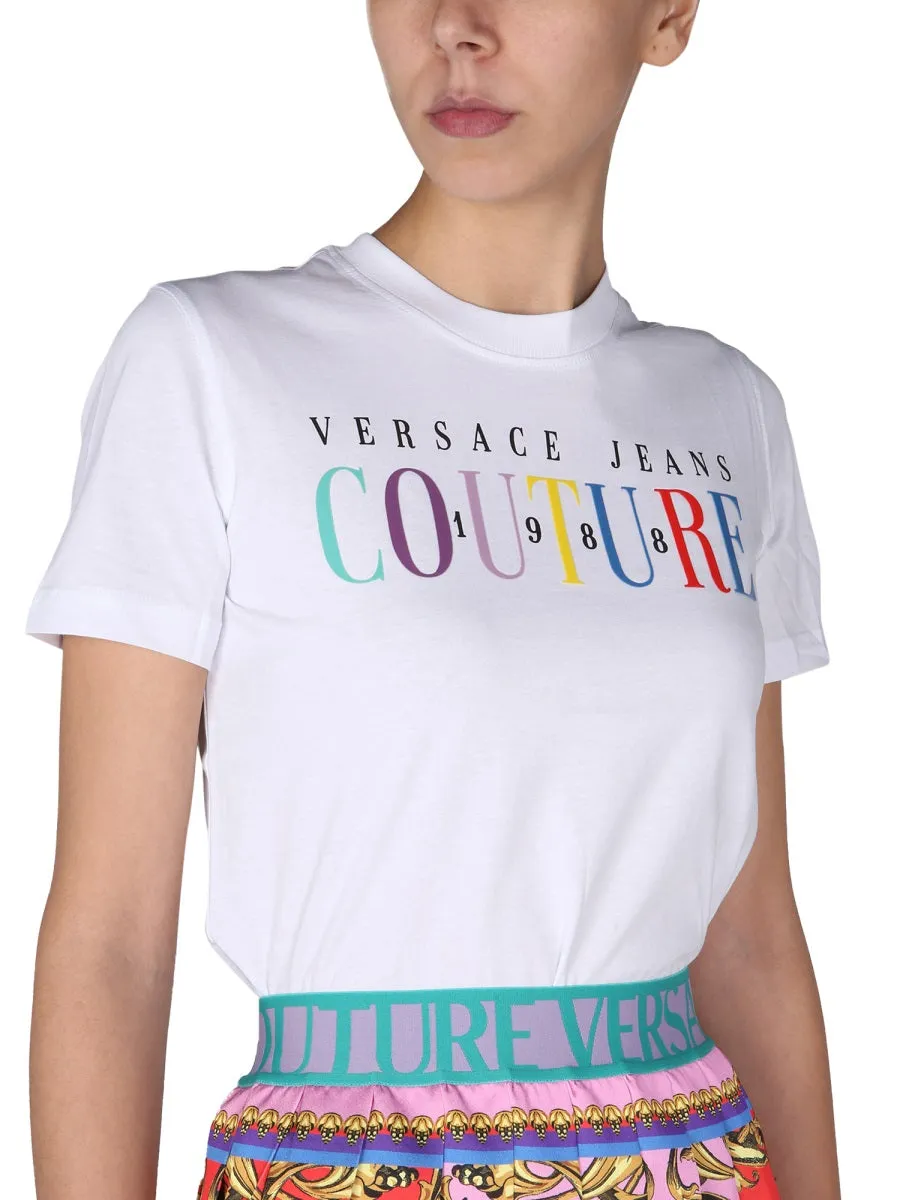 Versace Jeans Couture Logo Printed Crewneck T-Shirt