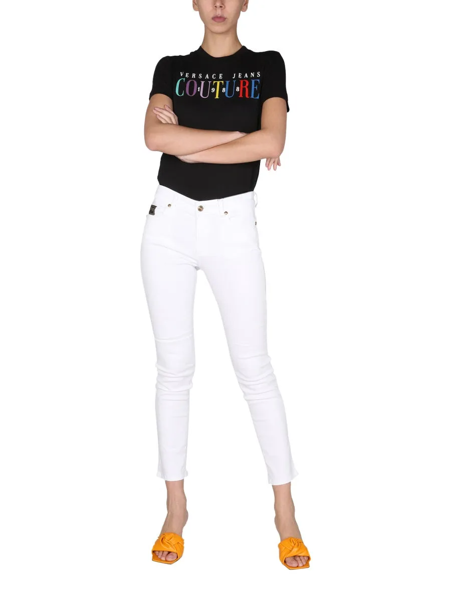 Versace Jeans Couture Logo Printed Crewneck T-Shirt