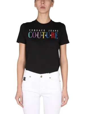Versace Jeans Couture Logo Printed Crewneck T-Shirt