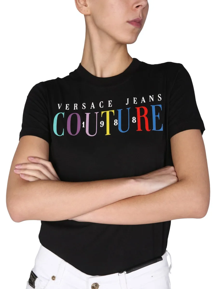 Versace Jeans Couture Logo Printed Crewneck T-Shirt