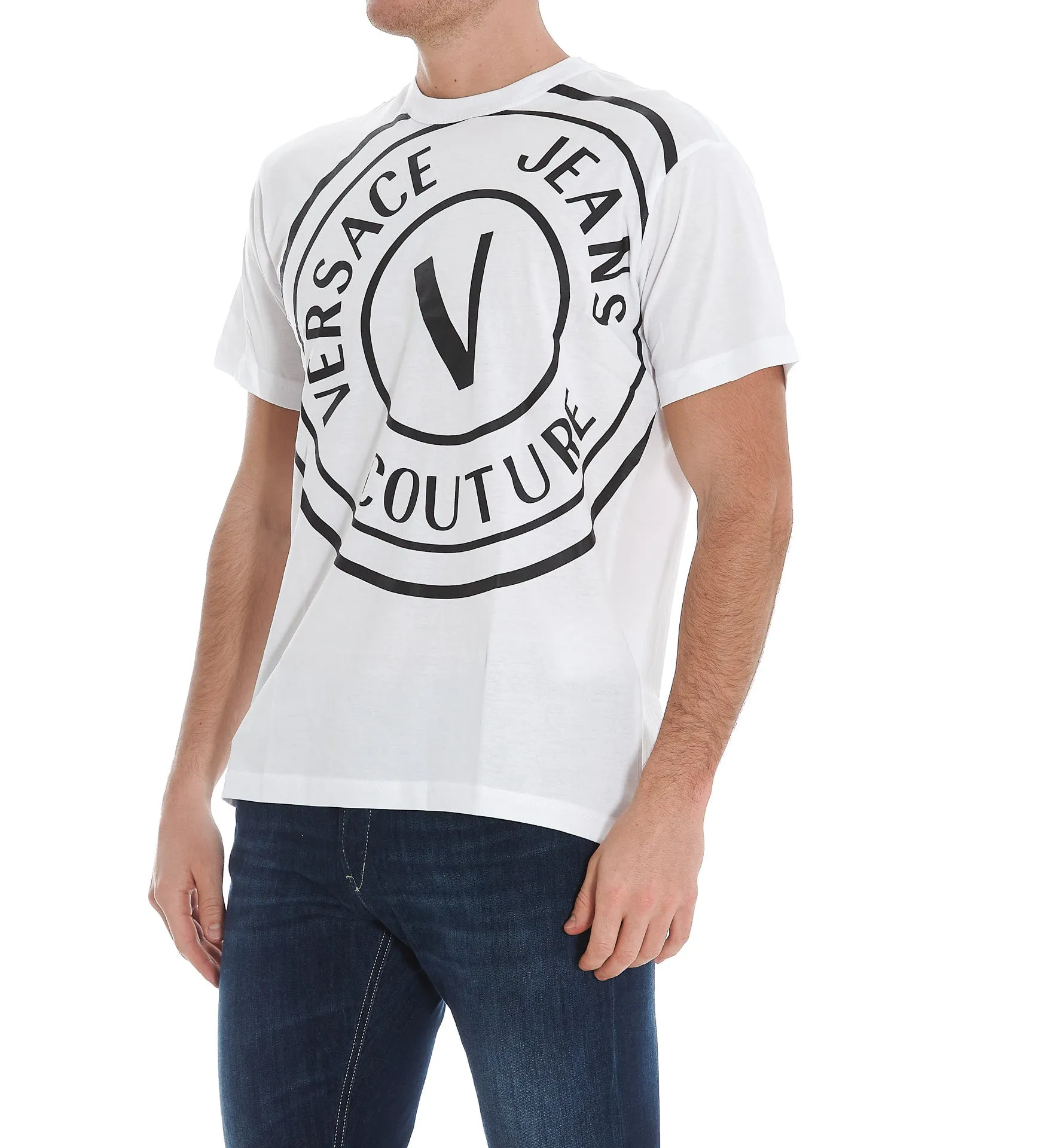 Versace Jeans Couture Logo Printed Crewneck T-Shirt