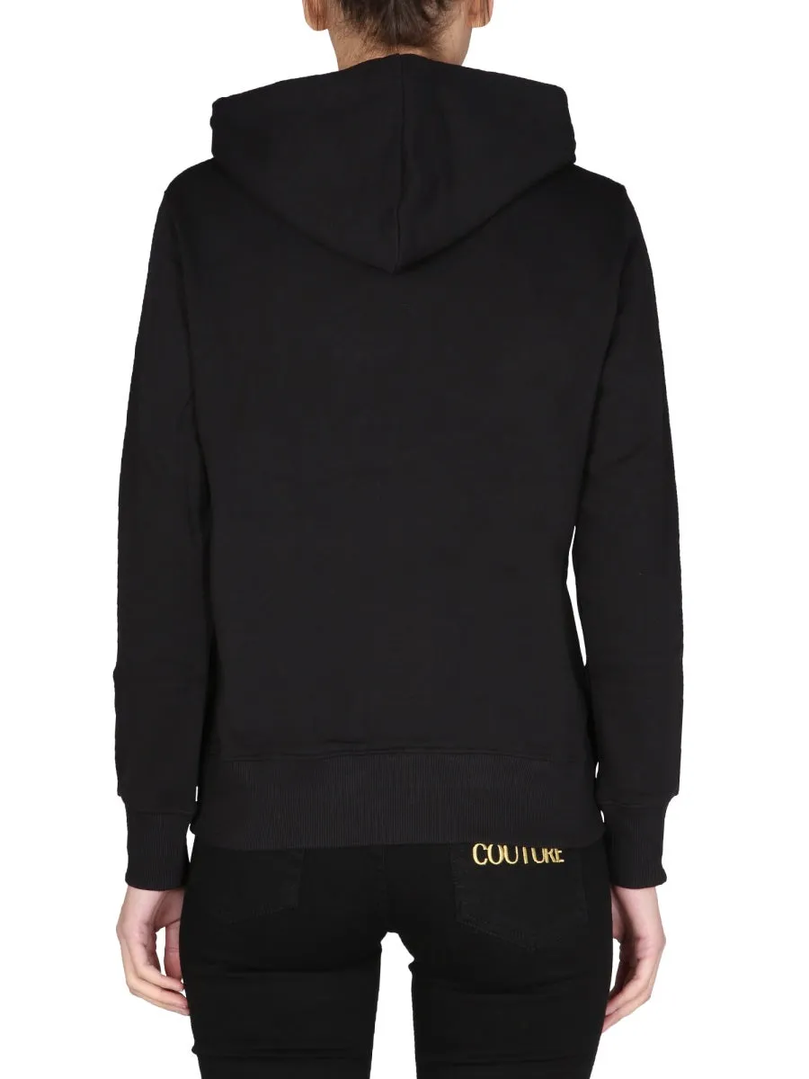 Versace Jeans Couture Logo Printed Drawstring Hoodie