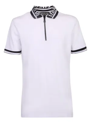 Versace Jeans Couture Logo Printed Short-Sleeved Polo Shirt