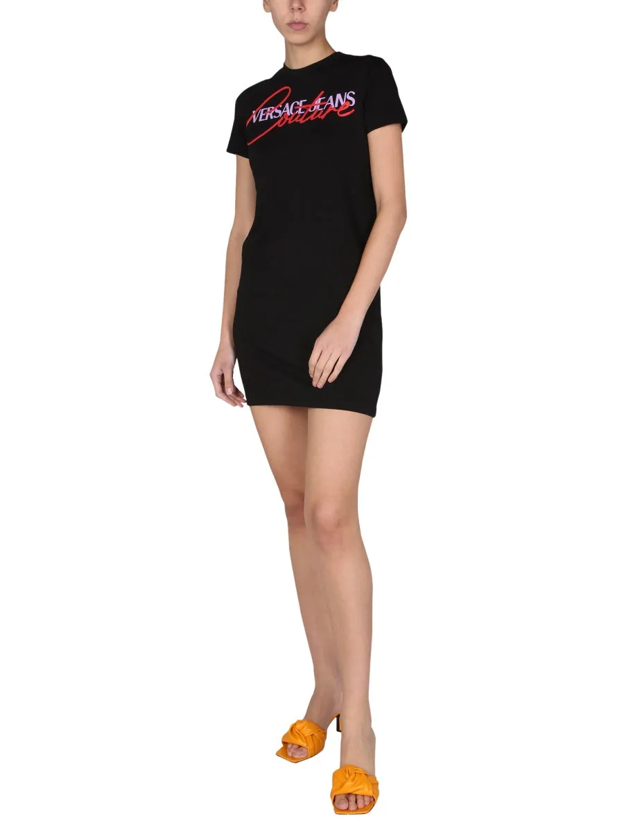 Versace Jeans Couture Logo Printed T-Shirt Dress