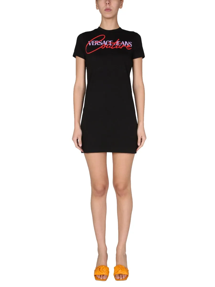 Versace Jeans Couture Logo Printed T-Shirt Dress