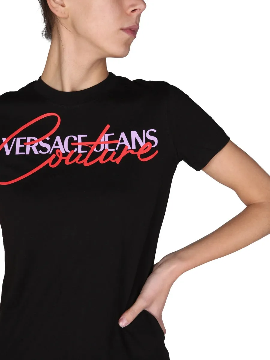 Versace Jeans Couture Logo Printed T-Shirt Dress