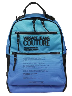 Versace Jeans Couture Logo Printed Zipped Backpack