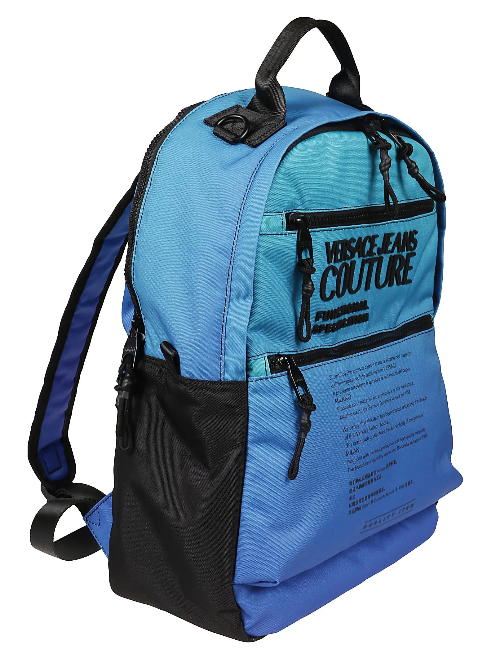 Versace Jeans Couture Logo Printed Zipped Backpack