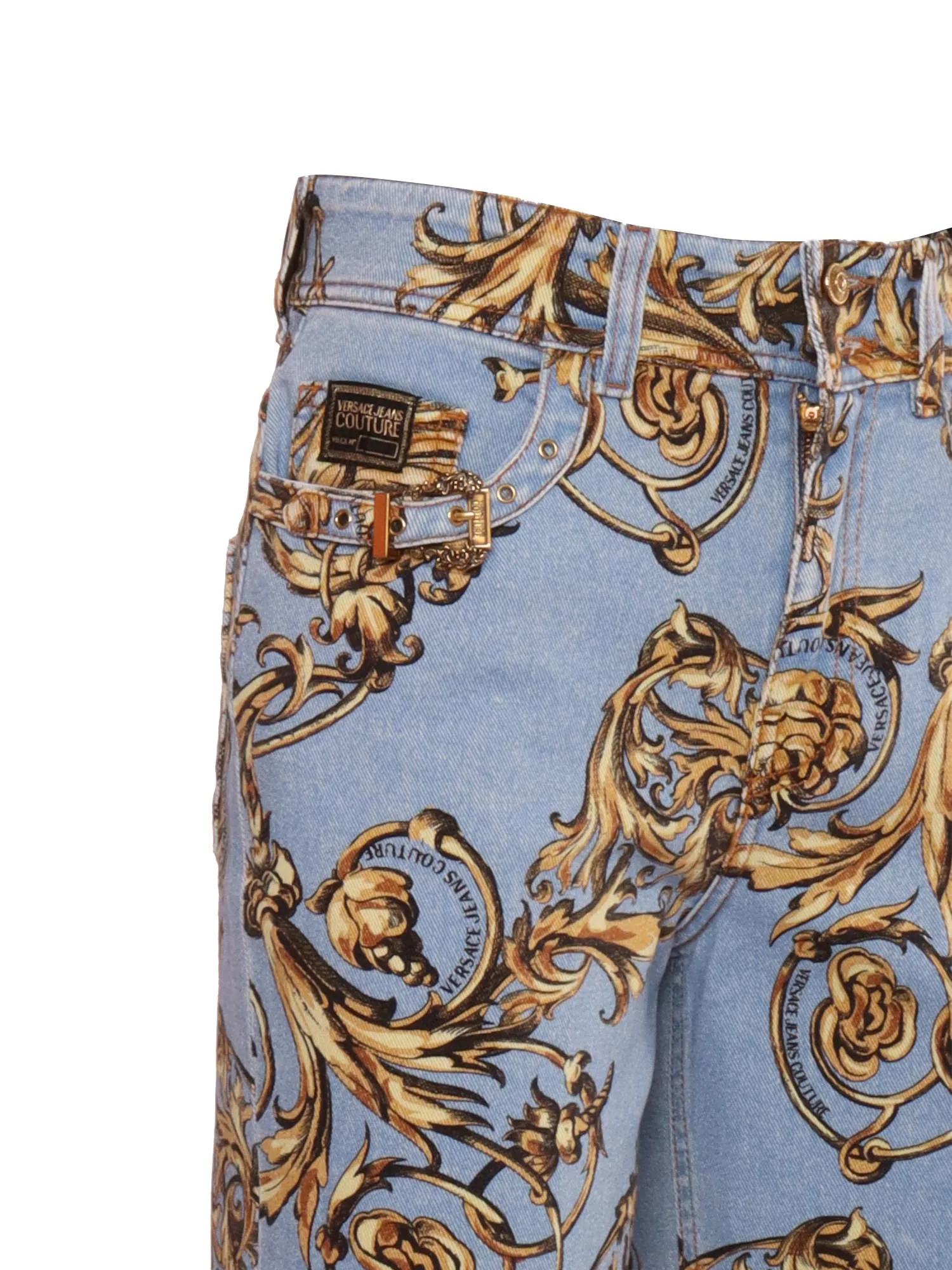 Versace Jeans Couture Regalia Baroque Printed Cropped Pants