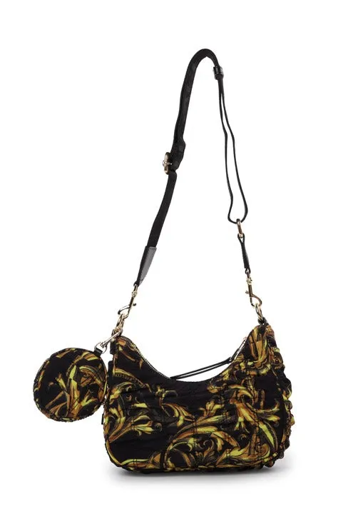 Versace Jeans Couture Regalia Baroque Printed Ruched Crossbody Bag