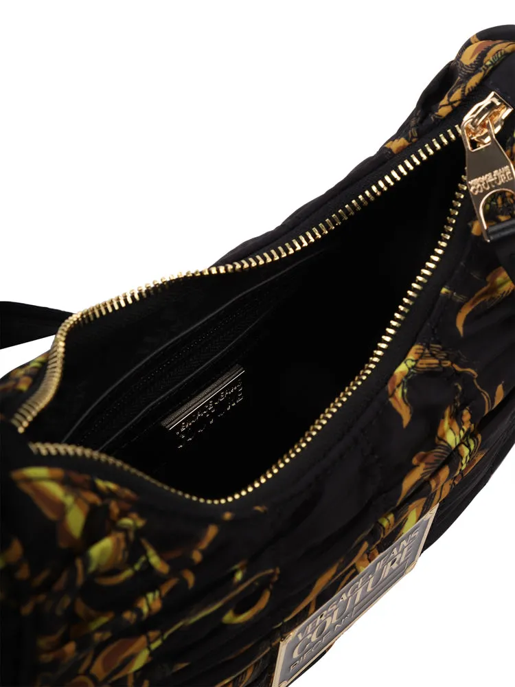 Versace Jeans Couture Regalia Baroque Printed Ruched Crossbody Bag