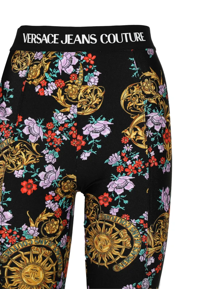 Versace Jeans Couture Sun Flower Garland Printed Leggings
