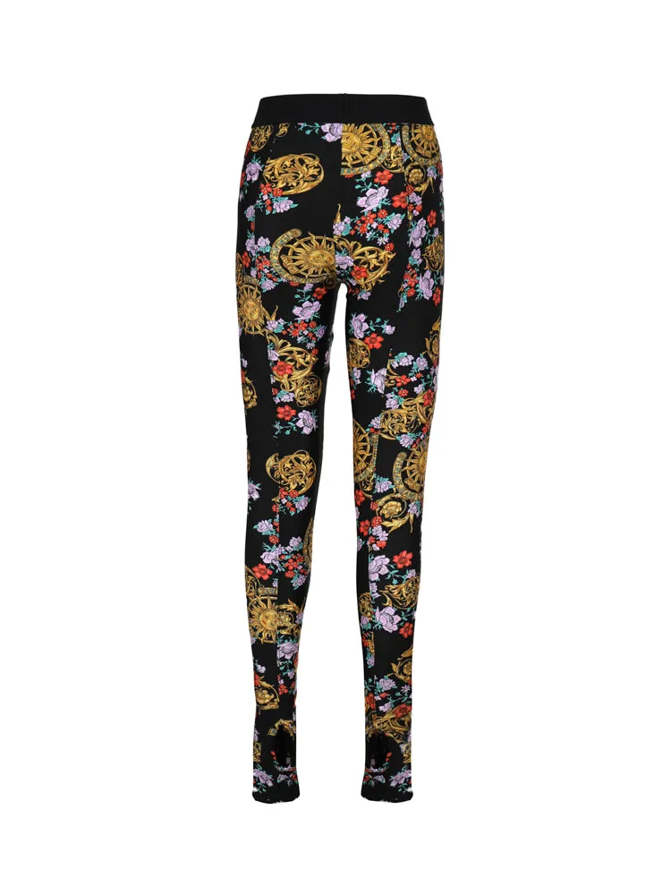 Versace Jeans Couture Sun Flower Garland Printed Leggings