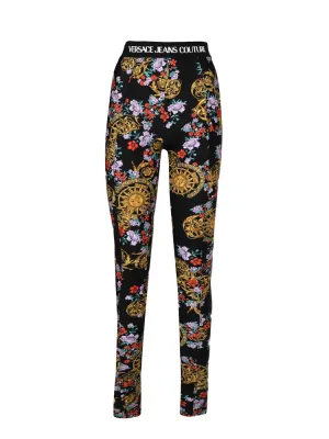 Versace Jeans Couture Sun Flower Garland Printed Leggings